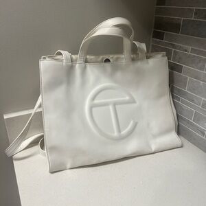 Telfar white Tote Bag